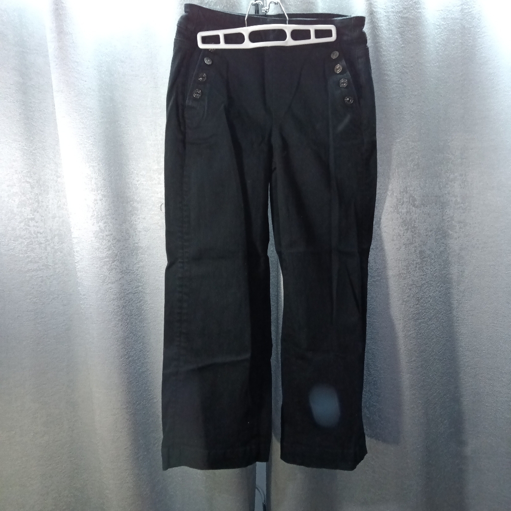 Black Wide Leg Ankle Jeans